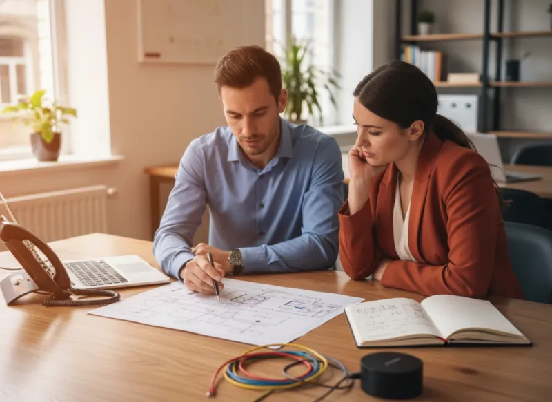 Conseil d’un opérateur télécom français à un dirigeant d’entreprise sur le choix entre fibre FTTH professionnelle et fibre dédiée FTTO selon les usages