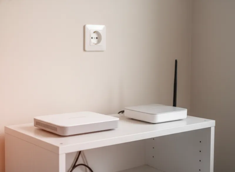 Lien de secours 4G ou 5G installé en complément d’une connexion fibre professionnelle pour assurer la continuité d’internet et de la téléphonie d’entreprise